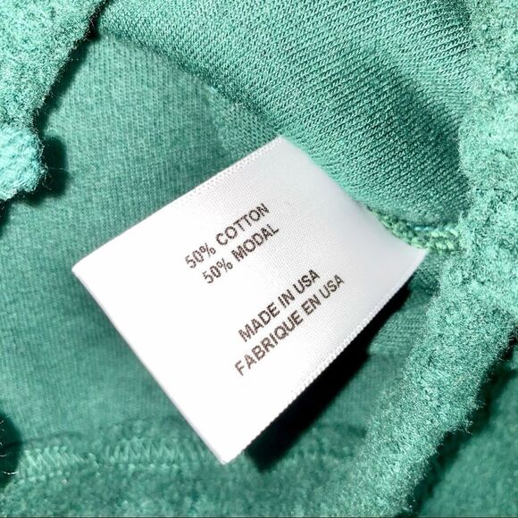 Pam & Gela Cropped Sweatshirt Velvet Stripes Green - Picture 11 of 16